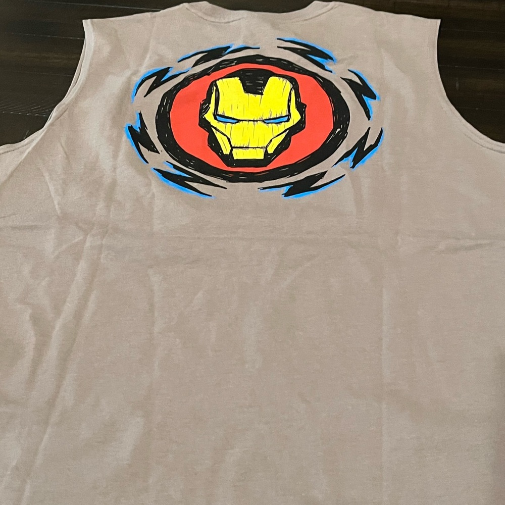 Disney Marvel Gray tank Shirt with Logo Size medium New!